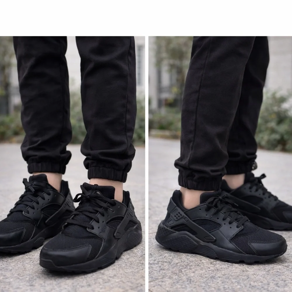Nike Air Huarache Youth 7Y Triple Black Sneakers